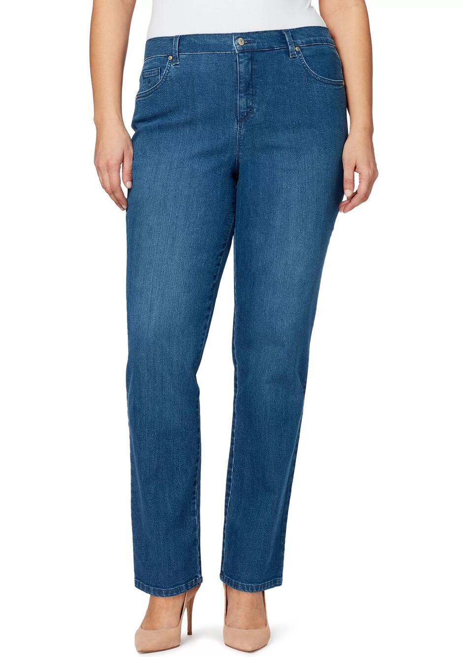 Gloria Vanderbilt Plus Size Short Amanda Jeans in Frisco Blue